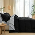 thumbnail image 4 of RUIKASI 5 Pieces Black/Light Grey Twin Bed Comforter Set with Sheets - Bed in a Bag with Comforter and All Season Sheets, Pillowcases, 4 of 7