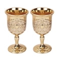 thumbnail image 1 of 2 unids estilo europeo tazas de vino copas de vino retro tazas de whisky para banquete (dorado), 1 of 6