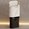 thumbnail image 6 of Compact Plastic Trash Can with Lid Waste Container for Small Spaces, 6 of 7