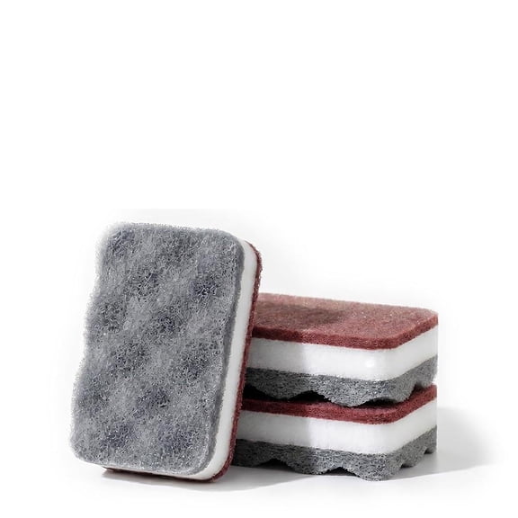 Sponge Eraser Scrubber,2026 New Cleaning Sponges Eraser,Multi-Functional Shower & Tub Scrubber Sponge for Kitchen, Bathroom, Sink and Household Cleaning (3 PCS, Grey)