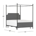 thumbnail image 2 of Hillsdale Furniture McArthur Metal Upholstered Canopy Queen Bed, Black Matte with Gray, 2 of 11