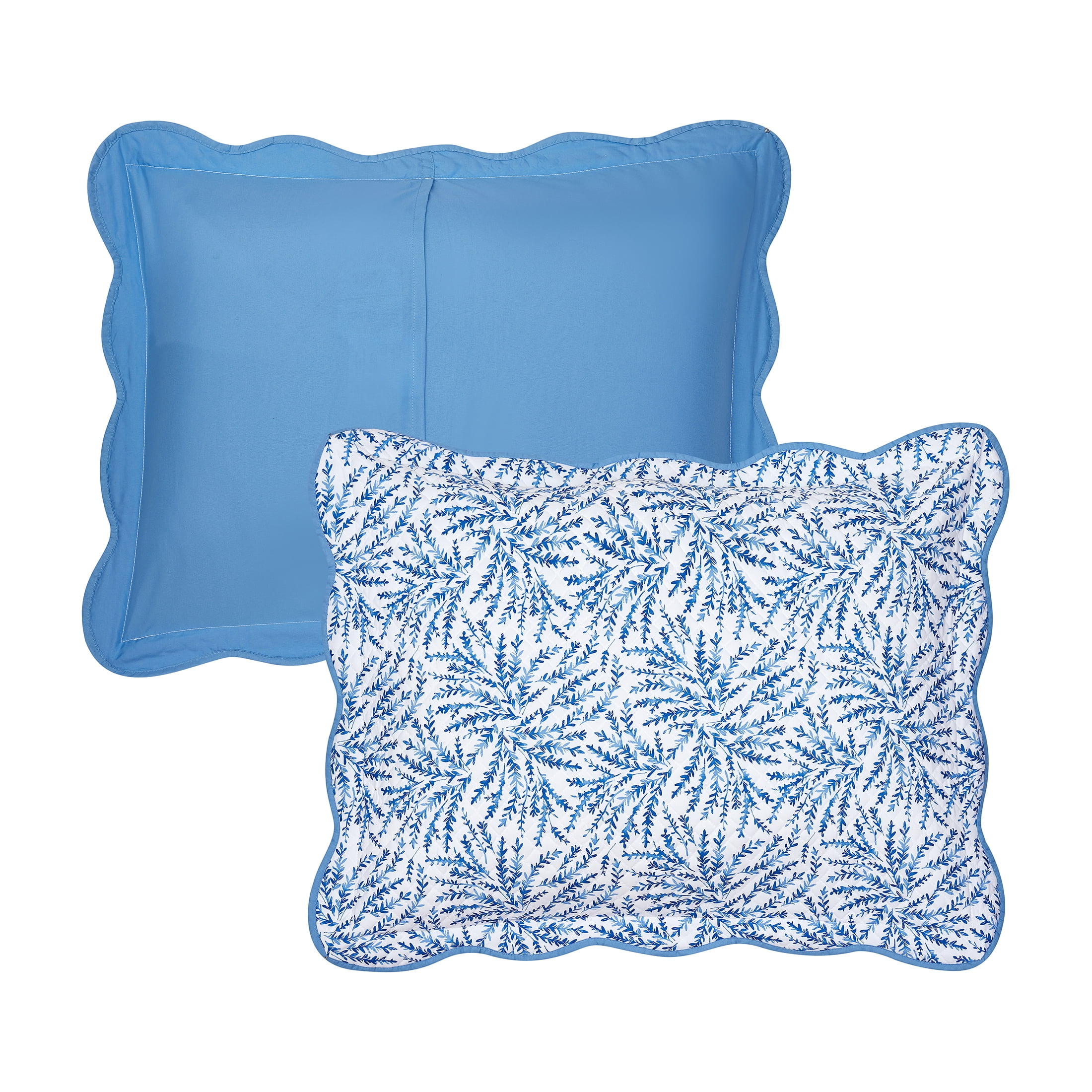 Mainstays Blue Fern 3-Piece Quilt Set,Full/Queen