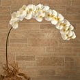 thumbnail image 3 of Nearly Natural 5ft. Large Phalaenopsis Orchid Artificial Flower (Set of 2), White, 3 of 3