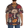 thumbnail image 7 of Goofa Forest Wild Mushroom Printed Men's Casual Short-sleeved Shirt,Lightweight Breathable Button-down,Summer Casual men's top,Versatile Fashion shirt-Small, 7 of 7
