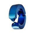 thumbnail image 2 of NUZYZ 1Pc Men Titanium Steel Round Non-Pierced Ear Cuff Clip Earring Pendant for Party Club, 2 of 8