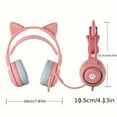 thumbnail image 3 of [Gaming Headset] G25 Cute Cat Ear Gaming Headset With RGB Lighting, 50mm Sound Unit, Lightweight Suspension Headband, 3.5mm Jack, USB-Powered, Pink & Design For PC Gaming & Streaming, Gaming Headset, 3 of 22