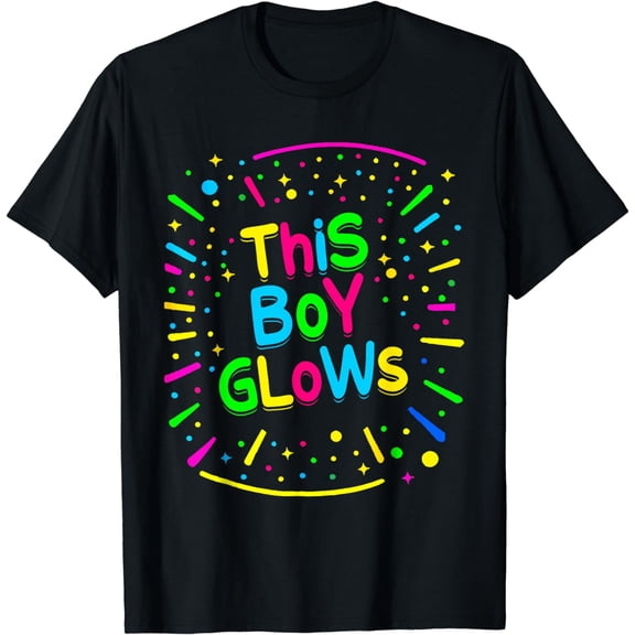 This Boy Glows Cute Boys Man Men Party Team T-Shirt