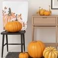 thumbnail image 5 of Fall Pumpkin Chair Covers Set of 4 Red Flower Leaf Thanksgiving Autumn Chair Back Covers Stretch Removable Washable Slipcovers Protector for Dining Room Kitchen Party Decor, 5 of 5