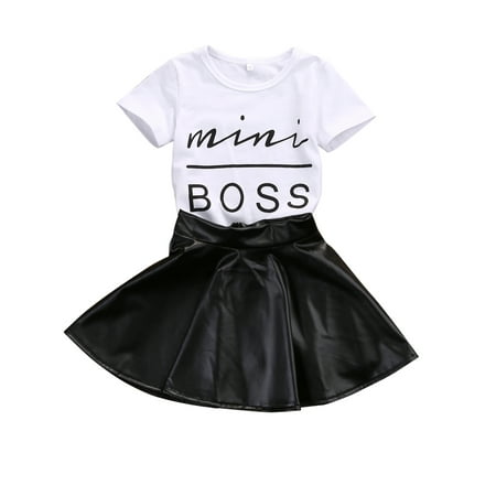 

Pudcoco Toddler Kids Baby Girls Clothes T-shirt Tops Skirts Dress Outfits Set