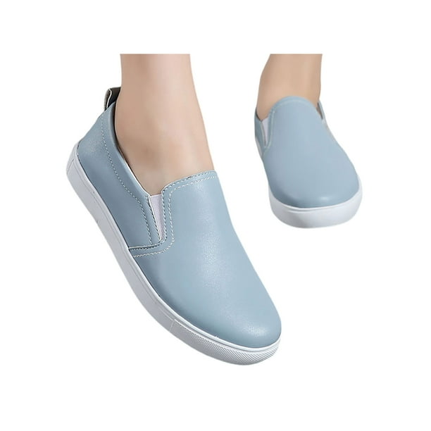 Light blue slip on shoes on sale