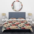 thumbnail image 3 of Designart "Vintage Floral Harmony In Yellow White Blue III" Floral Bedding Covert Set - Cottage Bed Set With 1 Sham, 3 of 5