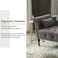 thumbnail image 5 of Holaki Tufted Upholstered Velvet Rolled Arm Chaise Lounges, Right Arm Facing Chaise Lounge with Nailhead Trim for Living Room Bedroom Office, Gray, 5 of 8