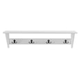 thumbnail image 4 of Alaterre Furniture Coventry 36 in. Wall Mounted Coat Hooks With Storage Shelf, Easy Assembly, Traditional Modern Décor, White, 4 of 7