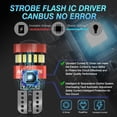 thumbnail image 6 of MAXGTRS 2x Flash Strobe W5W T10 LED Canbus Bulbs Car Parking Wedge Clearance Lights LENS No Error 12V, 6 of 11
