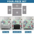 thumbnail image 6 of Kuiaobaty Flower Pattern Reclining Sofa Slipcover Easy Installation Recliner Couch Cover Breathable Reclining Slipcover Durable Recliner Chair Cover Large with Side Pocket for Pets Kids, 6 of 8