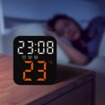 thumbnail image 4 of EastVita LED Electronic Digital Alarm Clock with Temperature Time Date Display 2 Levels Adjustable Brightness Bedside Clock for Home Decor, 4 of 8