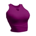 thumbnail image 5 of Seamless Yoga Tank Tennis Top for Workout with Built-In Support for Everyday Home Gym and Fitness Activewear Purple M, 5 of 5