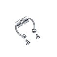 thumbnail image 2 of Qarigey 5 pares de anillos de acero inoxidable sin perforación para la nariz HipHoop estilo Punk joyería del cuerpo aro accesorios de Type3 NO3, 2 of 6