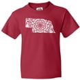 thumbnail image 3 of Inktastic Nebraska Silhouette Mandala Youth T-Shirt, 3 of 5