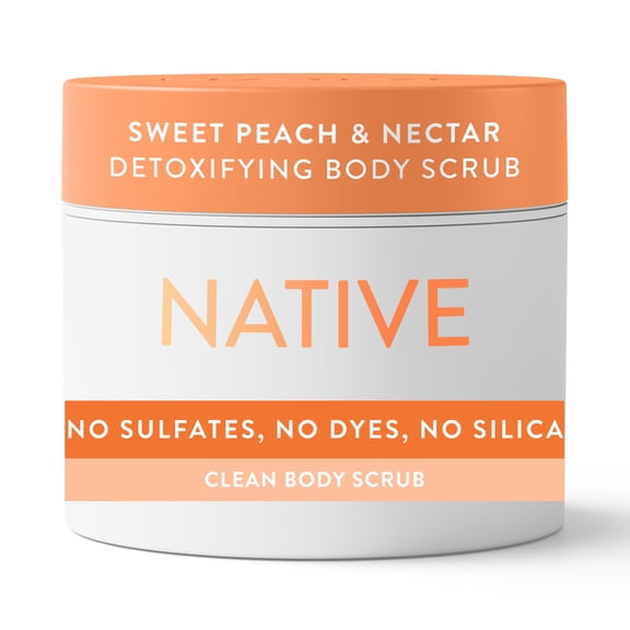 Native Detoxifying Body Scrub for Women, Sweet Peach & Nectar, 12 oz