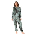 thumbnail image 2 of FORMRS Onesies Pajama for Adults Unisex Hoodie Winter Jumpsuit One Piece Sleepwear, Sizes S-2XL, Mystic Crows Pattern, 2 of 7