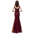 thumbnail image 4 of Vestido largo de verano con cola de pez y lentejuelas para novia, vestido de noche para banquete, 4 of 5