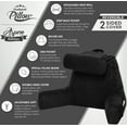 thumbnail image 3 of Husband Pillow, Aspen Edition - Reading and Bed Rest Pillow with Arms - Neck Roll on Bungee Cord or Removable - Premium Memory Foam - Reversible Two-Sided Cover Microsuede or Microfiber, Stable Black, 3 of 13