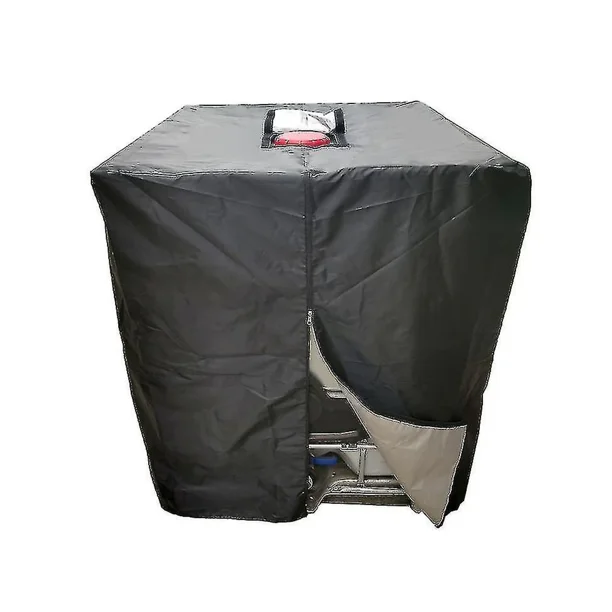 Ibc Ton Barrel Cubierta protectora Impermeable A prueba de polvo Tanque de agua de lluvia Contenedor Protector solar Sombra 210d Tela Oxford Protector contra rayos ultravioleta para tanque de agua de