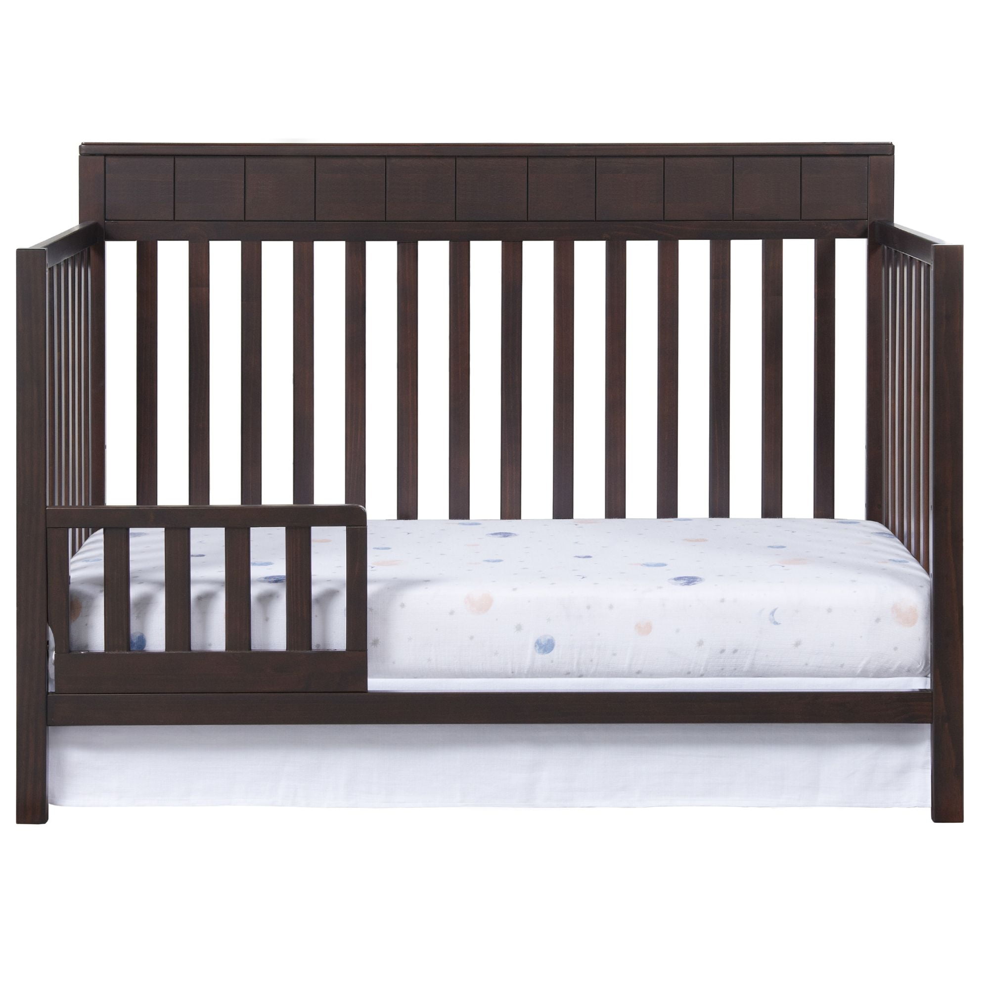 Oxford Baby Logan 4-in-1 Convertible Crib, Espresso Brown, GREENGUARD Gold Certified, Wooden Crib