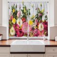 thumbnail image 2 of Ambesonne Wooden Kitchen Curtains, Rustic Home Rose Flowers, 55"x45", Multicolor, 2 of 3