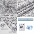 thumbnail image 4 of Blue Floral Blackout Curtains for Bedroom/Living Room, Thermal Insulated Kitchen Curtains, Farmhouse Vintage Flower Leaf Botanical Grommet Darkening Window Treatment Drapes 27.5"x39"x2, 4 of 8