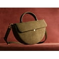 thumbnail image 2 of Scoop Women's Faux Suede Half Moon Satchel Bag, Olive, 2 of 2