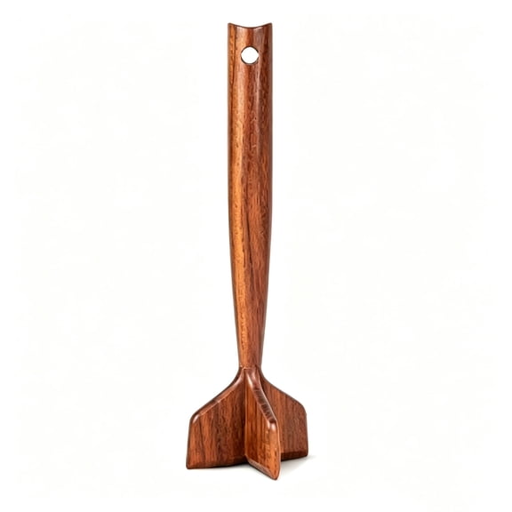 YAMB Wooden Ground Beef Masher, Heavy Duty Meat Chopper for Ground Beef, Natural Wood Hamburger Masher, Non-Scratch Meat Grinder for Nonstick Cookware, Kitchen Tool for Potato Turkey Sausage