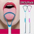 thumbnail image 1 of 2pcs Tongue Brush Tongue Cleaner Scraper for Oral Care, 1 of 2