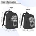 thumbnail image 4 of XMXT Backpack for School Work, Roaring Gorilla Print Canvas Bookbag Travel School Bag for Women Men, M, 4 of 7