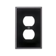 thumbnail image 1 of Plaque Murale Réceptacle Duplex Noir, 1 of 1