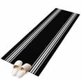 thumbnail image 2 of 2x6 Kitchen Runner Rug, Black Striped Non-Skid Rubber Backing Large Rectangle Rugs - Living Room Bedroom Home Office, Farmhouse Black White Stripes Indoor Floor Mat Carpets Washable Rug, 2 of 9