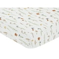 thumbnail image 3 of Sweet Jojo Designs Watercolor Floral Garden Green Beige and Blue Fitted Crib Sheet, 3 of 6