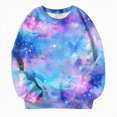 thumbnail image 4 of Staki Toddler Girls Sweatshirts Cotton Long Sleeve Crewneck Pullover Winter Casual Sweater Tops for Kids(Sky Blue,7-8 Years), 4 of 4