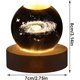 thumbnail image 3 of Crystal Ball Light with Wooden Base, 3DEngraved Moon and Star Lamp, 3 of 5