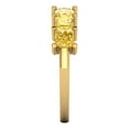 thumbnail image 4 of 2.03 ct Brilliant Princess Cut Simulated Yellow Diamond 14k Yellow Gold Eternity Band SZ 4.25, 4 of 6