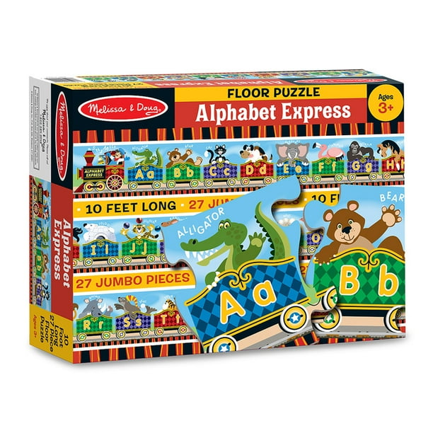 Melissa & Doug Alphabet Express Jumbo Jigsaw Floor Puzzle (27 pcs, 10