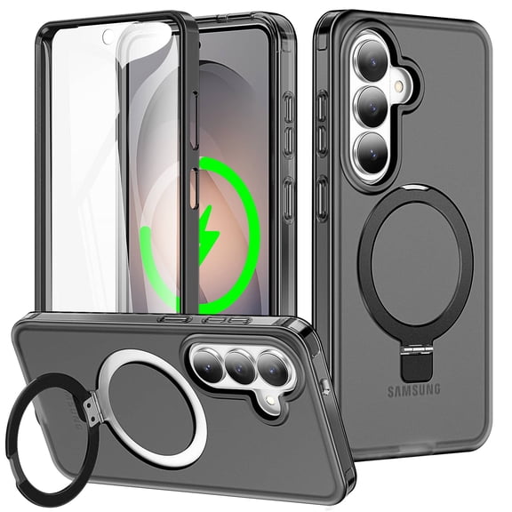 Compatible with Samsung Galaxy S26 Plus Full Body Shockproof Case with Magnetic Invisible Stand [Compatible with Magnetic] Built-in Screen Protector Drop ProtectionTranslucent Phone Cover