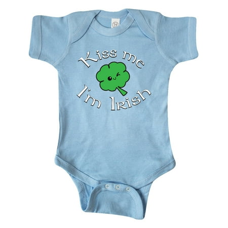 

Inktastic Kiss Me I m Irish Gift Baby Boy or Baby Girl Bodysuit