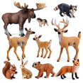 thumbnail image 1 of Figuras de animales del bosque, figuras de criaturas del bosque, juguetes en miniatura, adornos para pasteles, 10 Uds., 1 of 5
