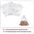 thumbnail image 4 of Uxcell Organza Bag, Sheer Butterfly Mesh Bags Drawstring Gift Bags Bulk Party Favor Bag Jewelry Pouches White-Silver, 4 of 6