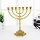 thumbnail image 5 of Candelabro judío de 7 brazos para la menorá de Hanukkah, candelabro de metal, 5 of 7