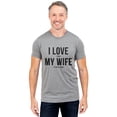 thumbnail image 2 of I Love It When My Wife Lets Me Go Fishing Men's Modern Fit Fun Casual T-Shirt Printed Graphic Tee, 2 of 5
