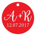 thumbnail image 1 of 100 Pcs Ronds Personnalisés Tags Initiale Cadeau de Mariage Papier Tags, 1 of 1