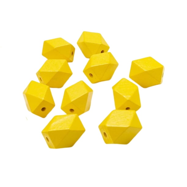 espaciadoras de madera duraderas para decoración, de madera pulidas irregulares modernas para adornos de fiesta, decoración del hogar, Amarillo